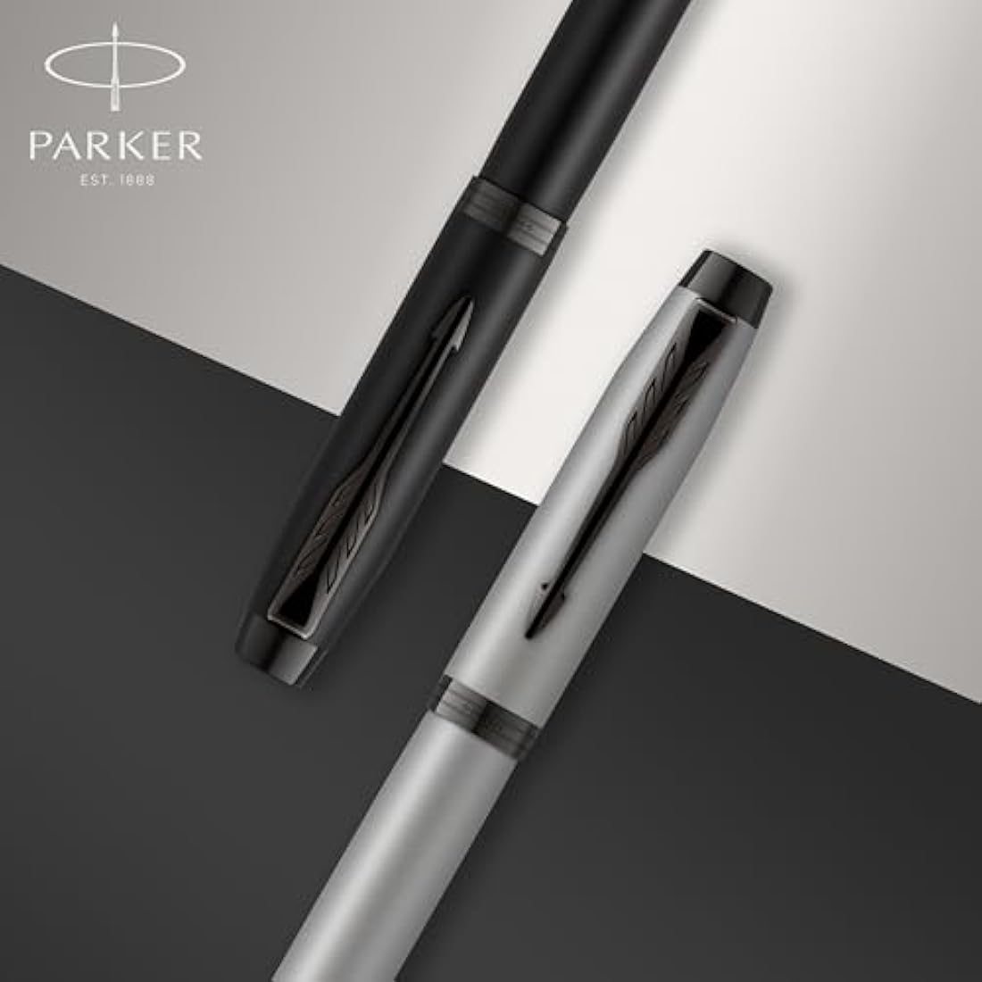 Parker IM Rollerball Pen | Brushed Metal | Fine Point Black Ink | Gift Box