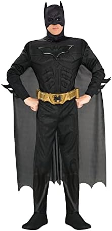 Rubie's Official DC Comics Dark Knight Rises Batman Adult Costume, Deluxe Muscle Chest Style Halloween