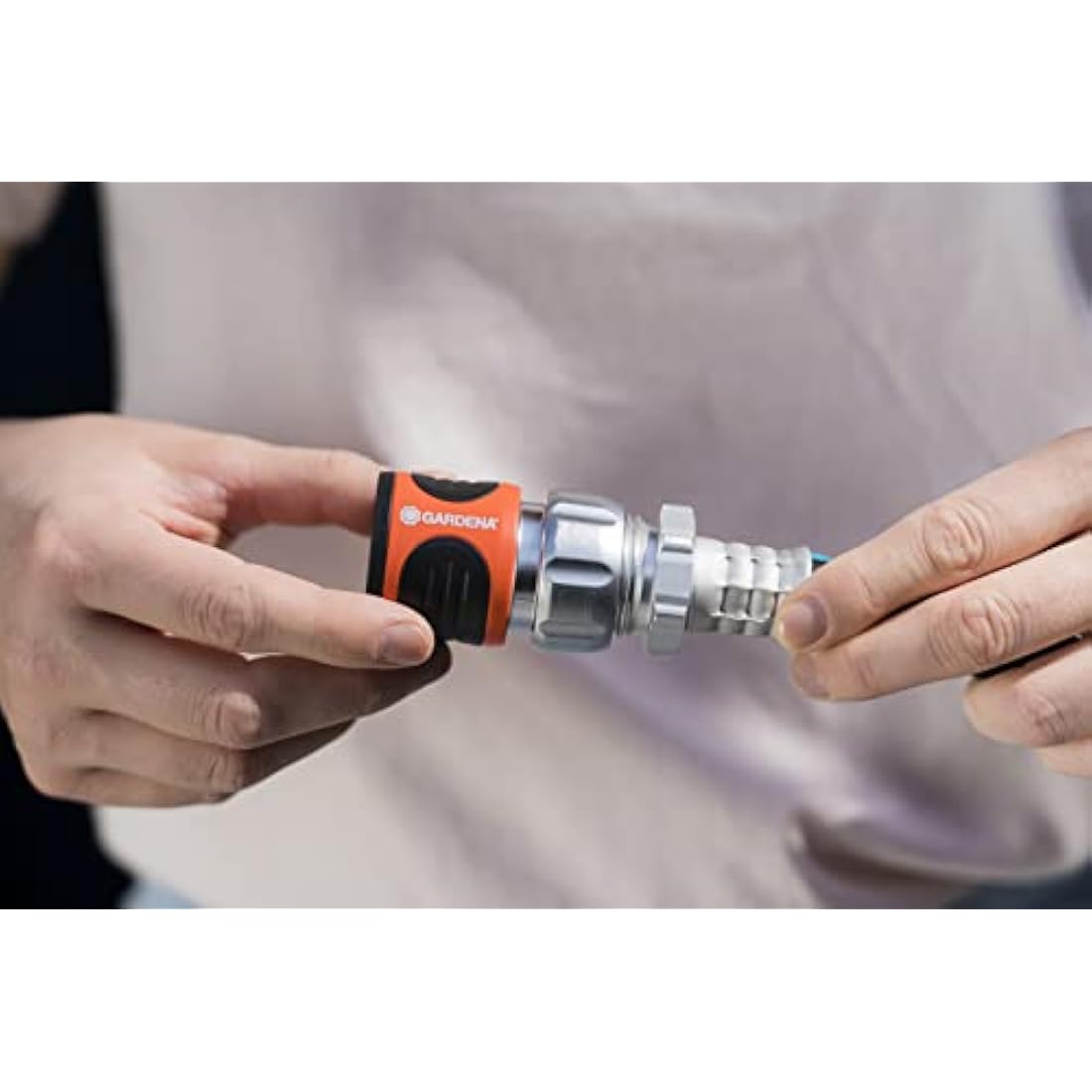Gardena 39042-BK Hose Connector Set-Premium Metal, 1