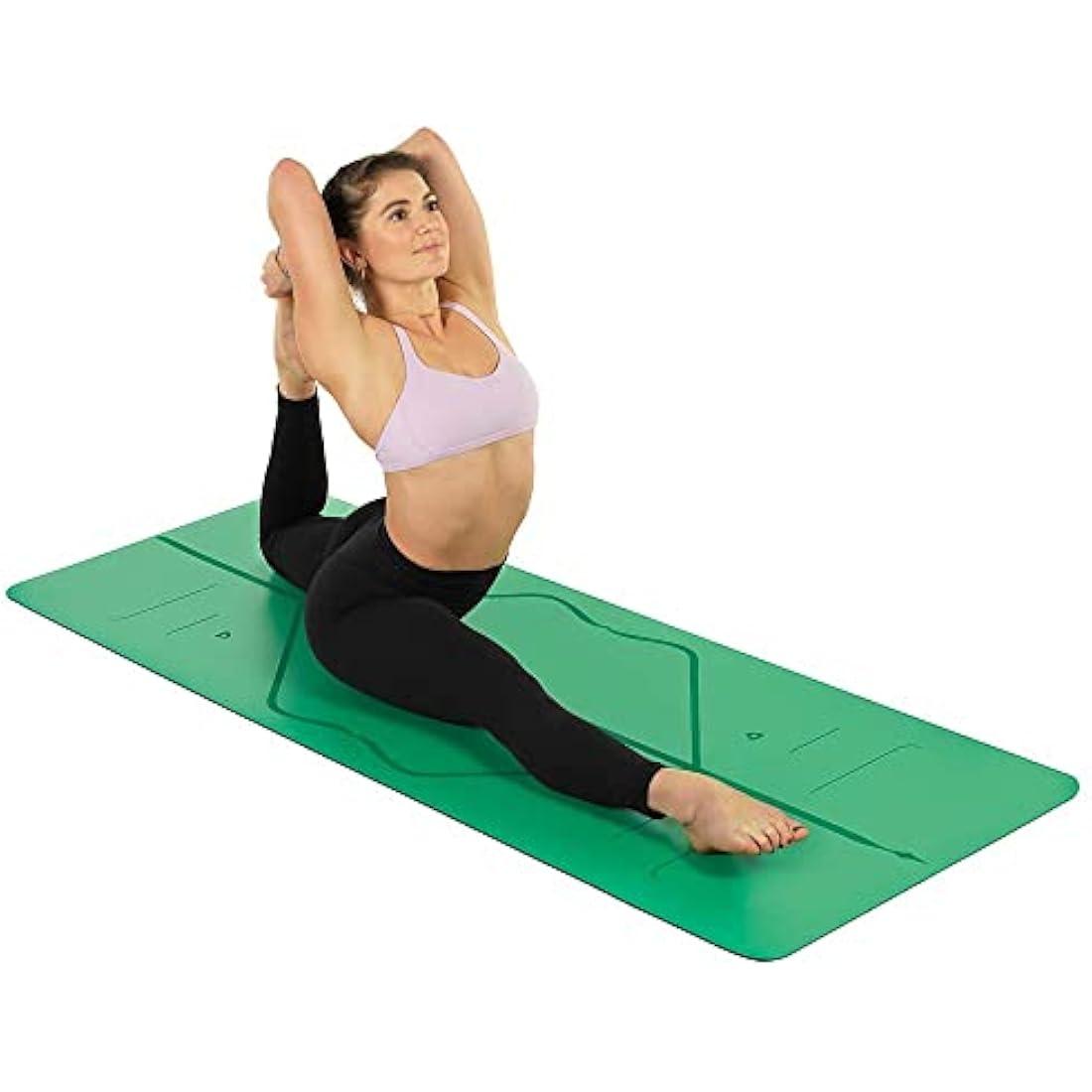 Liforme Original Yoga Mat – Free Yoga Bag Included - Patented Alignment System, Warrior-like Grip, Non-slip, Eco-friendly and Biodegradable, sweat-resistant, long, wide, 4.2mm thick mat for comfort