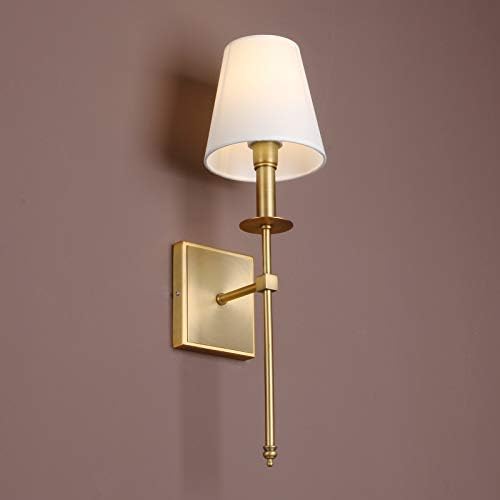 Yosoan Lighting 2 Sets of Vintage Loft Bar Modern Linen Fabric Lampshade Hardwired Wall Light Fittings, Hotel Beside Bed Wall Lamp E27 Screw (Antique)