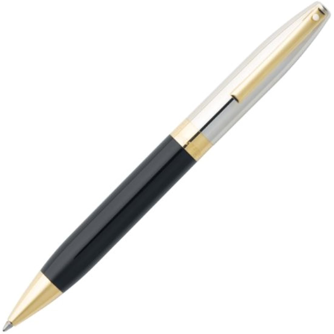 Sheaffer Legacy Heritage Ballpoint Pen Black Laque Barrel, Polished Palladium Plate Cap featuring 22k Gold Plate Trim