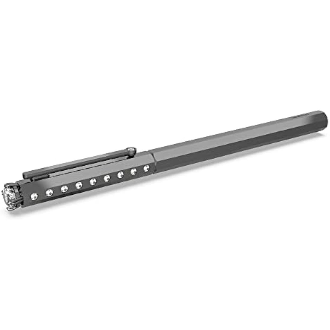 Swarovski Millenia Ballpoint Pen, Black Lacquered Casing with White Crystals from the Millenia Collection