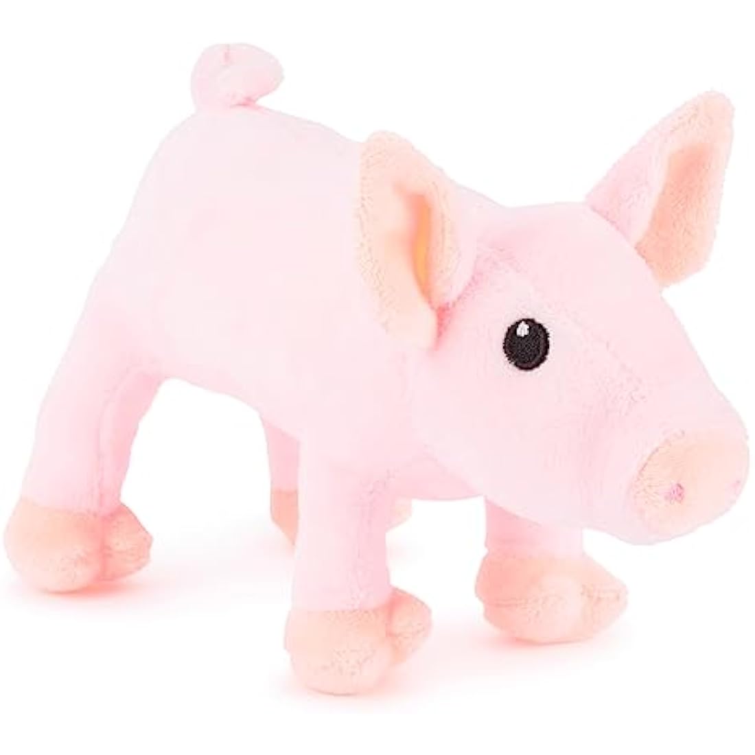 Zappi Co 100% Recycled Plush Piglet Toy (14cm Length) Stuffed Soft Cuddly Eco Friendly animals Collection For New Born Child First kid pig