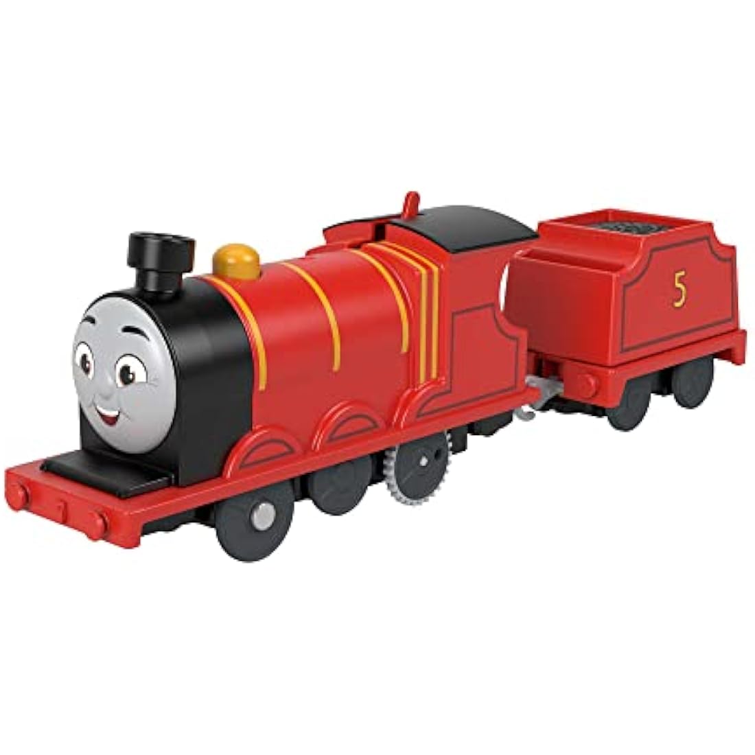 Thomas & Friends Motorized Toy Train James Battery-Powered Engine with Tender for Pretend Play Preschool Kids Ages 3+ Years, HDY70