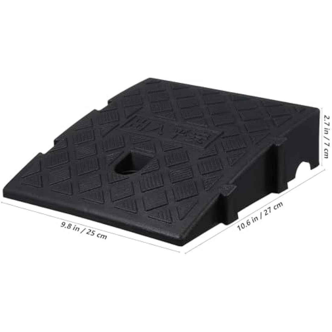 Street Solutions Kerb Ramps, 2 Pack Lightweight Portable Mobility Threshold Ramps for Wheelchairs, Cars Vehicles, Caravan, Scooter Wheels, Skateboard, Motorcycle, Disabled Chair & Dog (25 * 27 * 7cm)