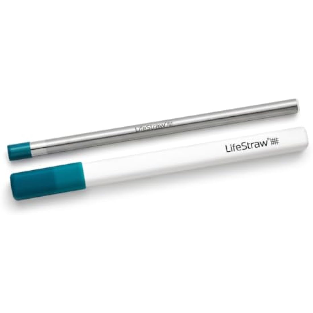 LifeStraw Sip – Reusable Stainless Steel Water Filter Drinking Straw with Carry Case, Removes Microplastics, Bacteria and Parasites for Travel and Everyday Use, Laguna Teal