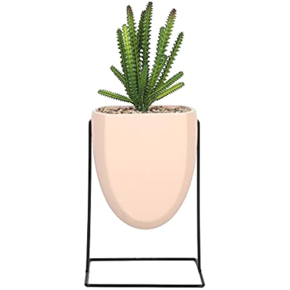 Sleepdown Halo Green Leaf Pink Stand Artificial Faux Plant for Home Office Bathroom Decor Indoor Decoration Aesthetics, Medium