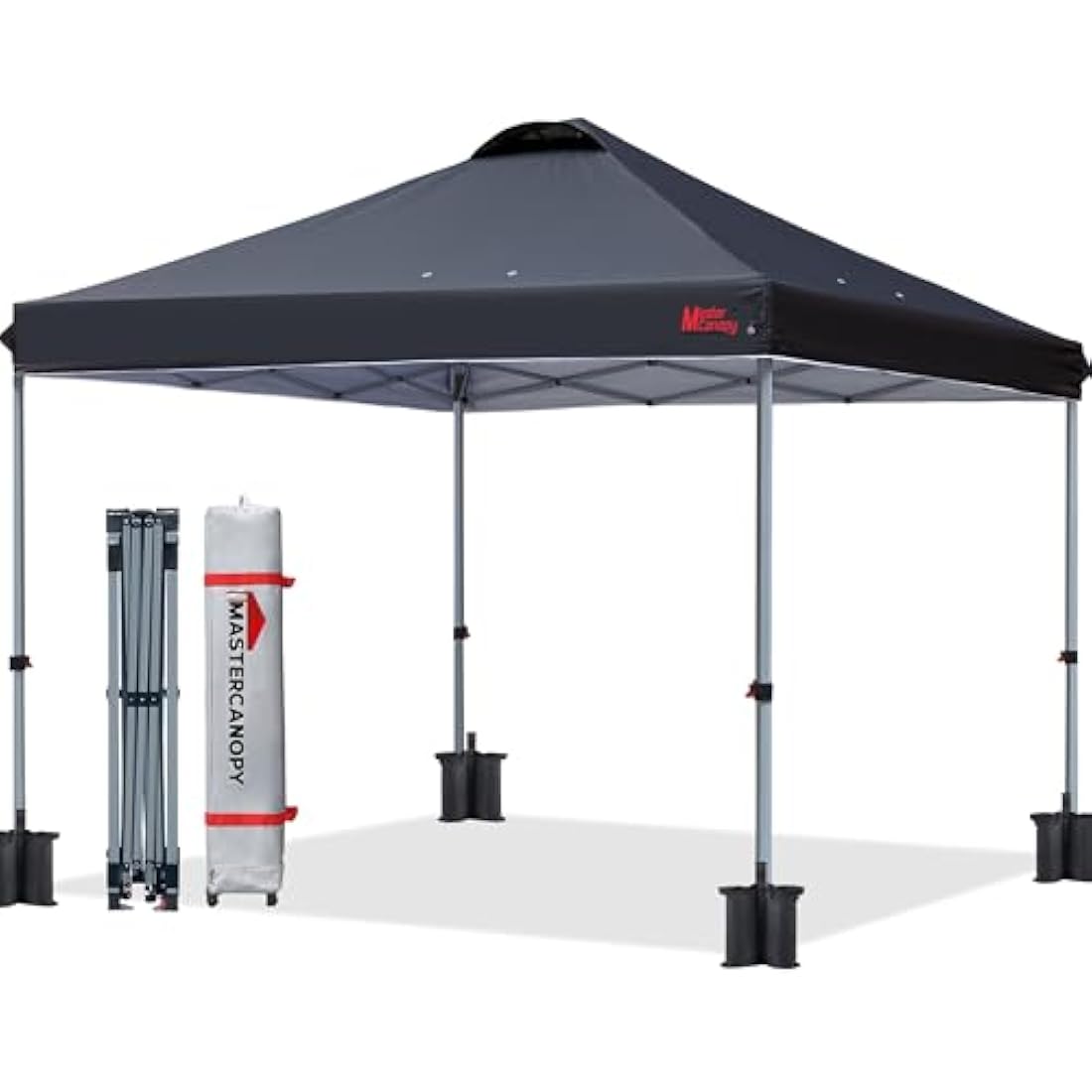 MASTERCANOPY Durable Ez Pop-up Gazebo Tent with Roller Bag (3x3M,Black)