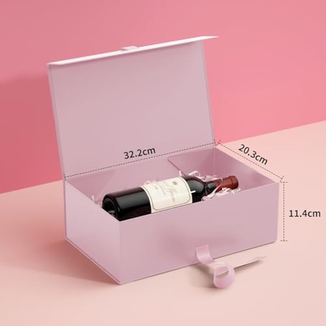GIFTSAY Magnetic Gift Box for Presents 32.2 x20.3 x11.4 cm,Large Gift Boxes Pink with Lid for Gifts, Paper Wedding Favor Boxes,Birthday Gift Box Bulk, Party Favor Boxes