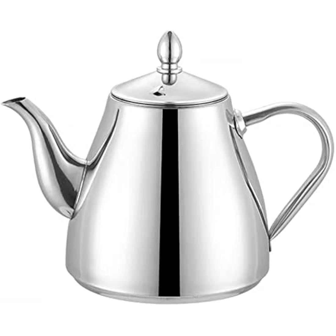 SANQIAHOME Stainless Steel Teapot Coffee Servers 70oz(2.0 litres) 6-8 Cups，Easy Pour Silver Tea Pot