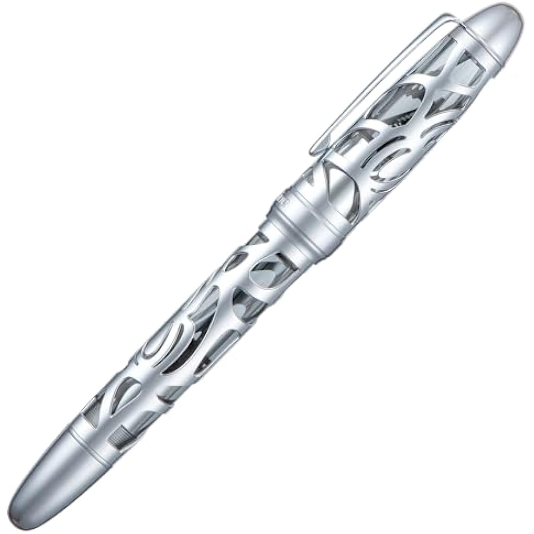 Asvine P80 Piston Filling Fountain Pen Fine Nib, Spider Skeleton Transparent Gray Acrylic Pen Case and Wrench Set