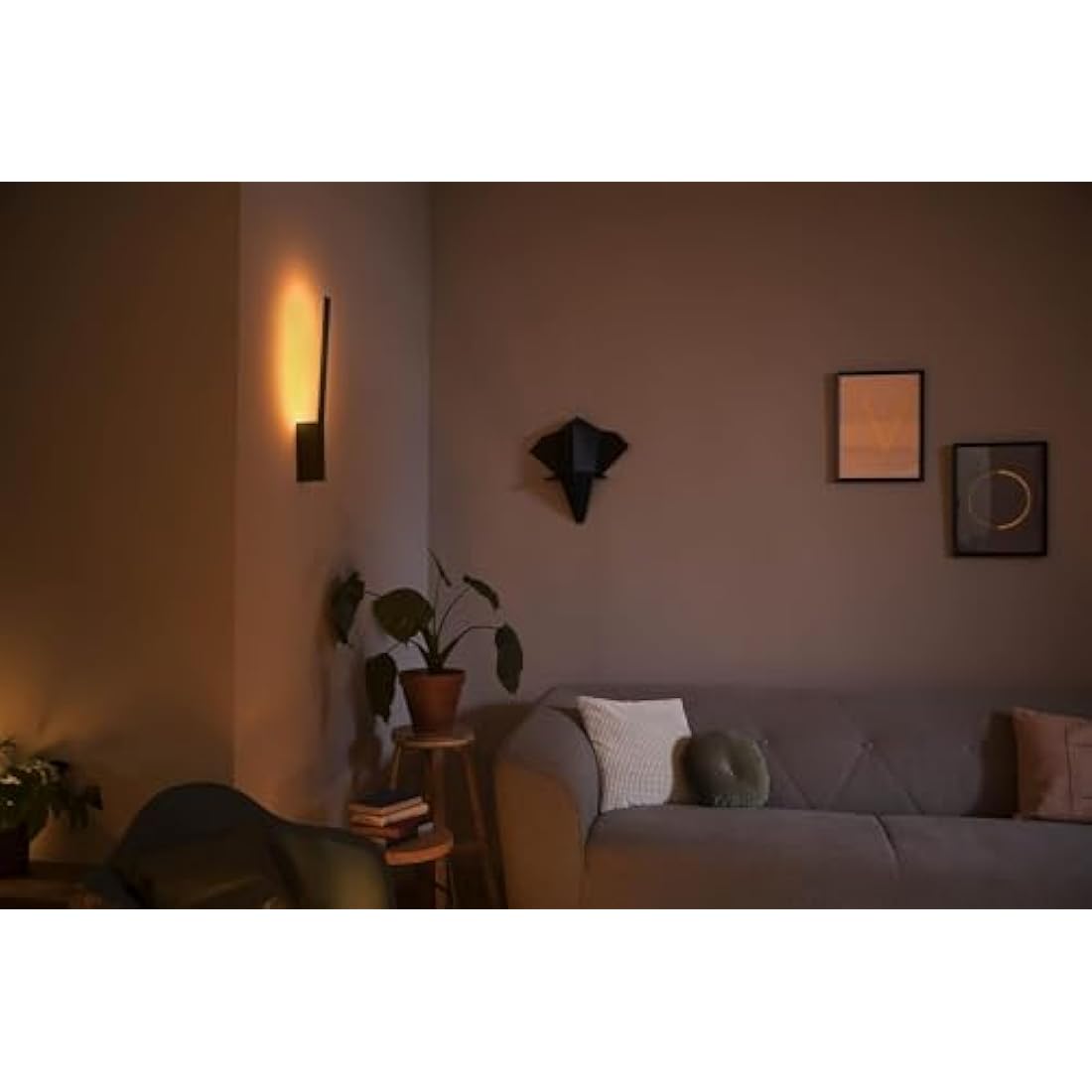 Philips Hue Liane White and Colour Ambiance Smart Wall Light LED [Black] Works with Alexa, Google Assistant and Apple Homekit