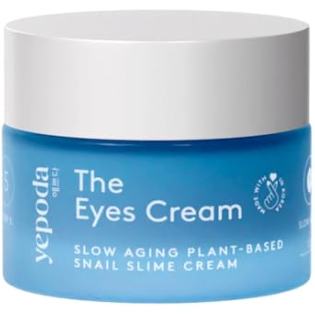 Yepoda The Eyes Cream, Hydrating Eye Cream With Plant-Based Snail Slime Alternative, Depuffs & Deeply Hydrates the Skin, Vegan Korean Eye Cream for All Skin Types, 15 ml