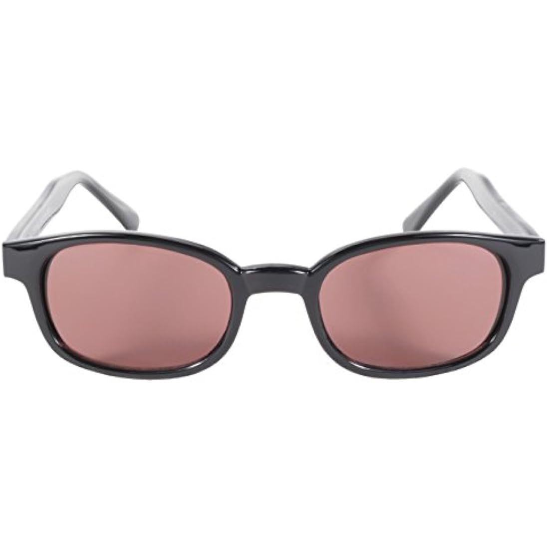 Pacific Coast Original KD's Biker Sunglasses (Black Frame/Rose Colored Lens)