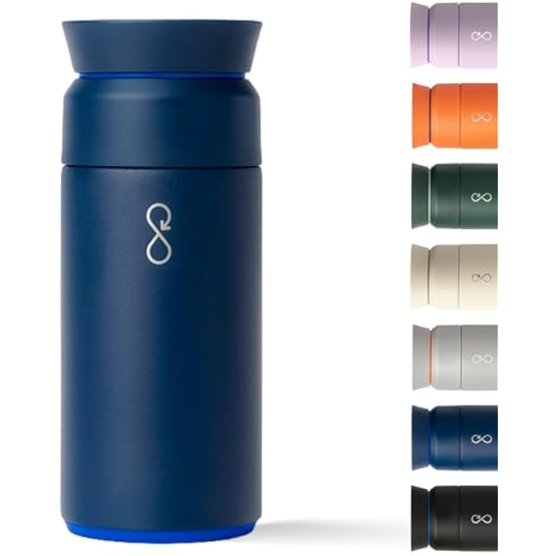 Ocean Bottle - Recycled Stainless Steel Brew Flask - Eco-Friendly & Reusable Bottle - Ocean Blue - 350ml