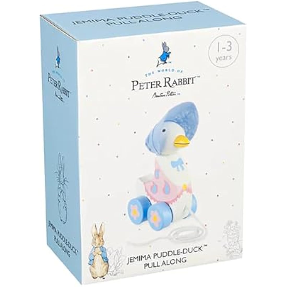 Orange Tree Toys - Official Licensed Peter Rabbit Gifts: Jemima Puddleduck Pull Along, Wooden Early Development & Activity Toy for Baby Girl or Toddler Boy, First Birthday Gift