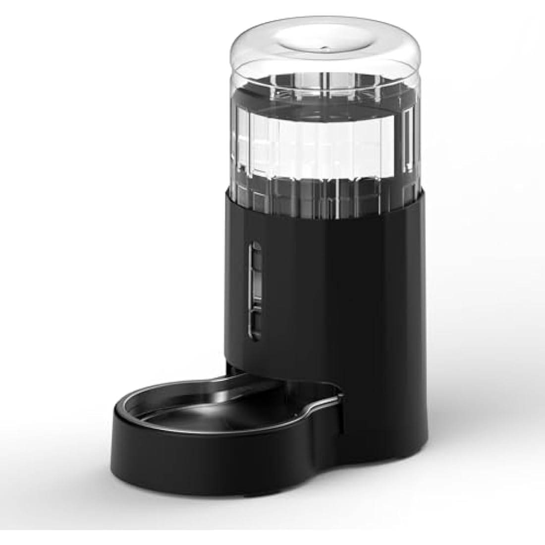 JUNSPOW Drinking Fountain for Cats with Stainless Steel Bowl 4 L, No Electricity & Ultra Silent Automatic Water Dispenser for Large Dogs/Multi-Cat Household, Black