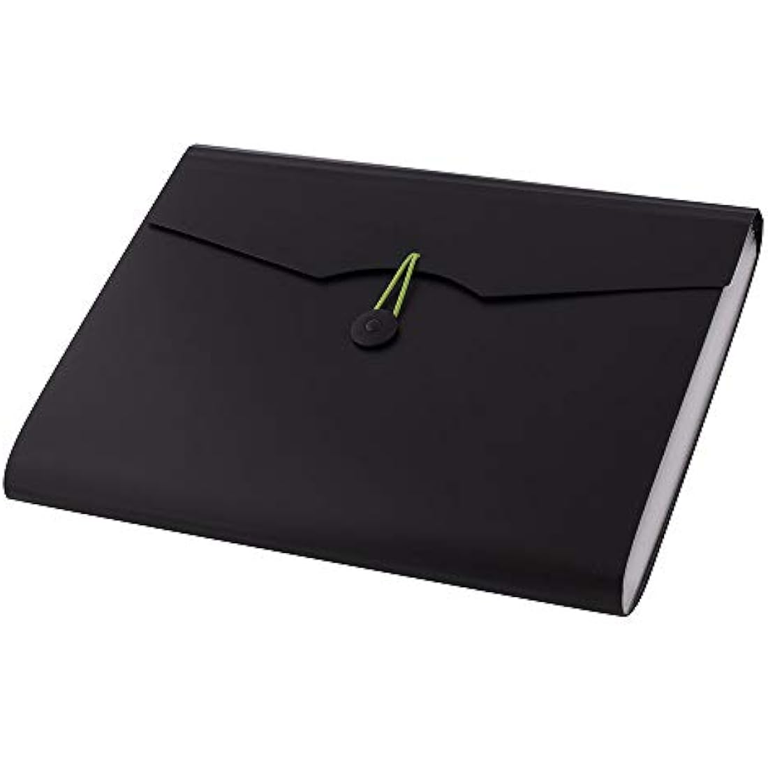 D.RECT | Expandable Expanding File | Document Organiser | Folders Expander for School - Office - Home | Expanding File Folders | Pockets Filing Box | 12 Compartments | Size: A4 | Colour: Black 5580