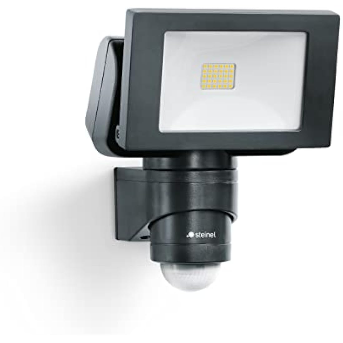 Steinel LED Outdoor Spotlight LS 150 S Black, 240° Motion Sensor Light, max. 12 m Range, 14.7 W, 4000 K, 1375 Lumen