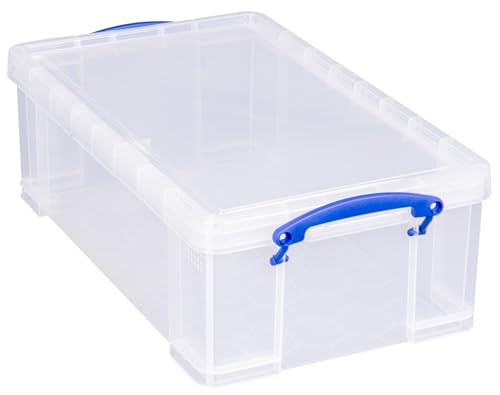 Really Useful Box Plastic Storage 12 Litre Clear (Pack Of 4)