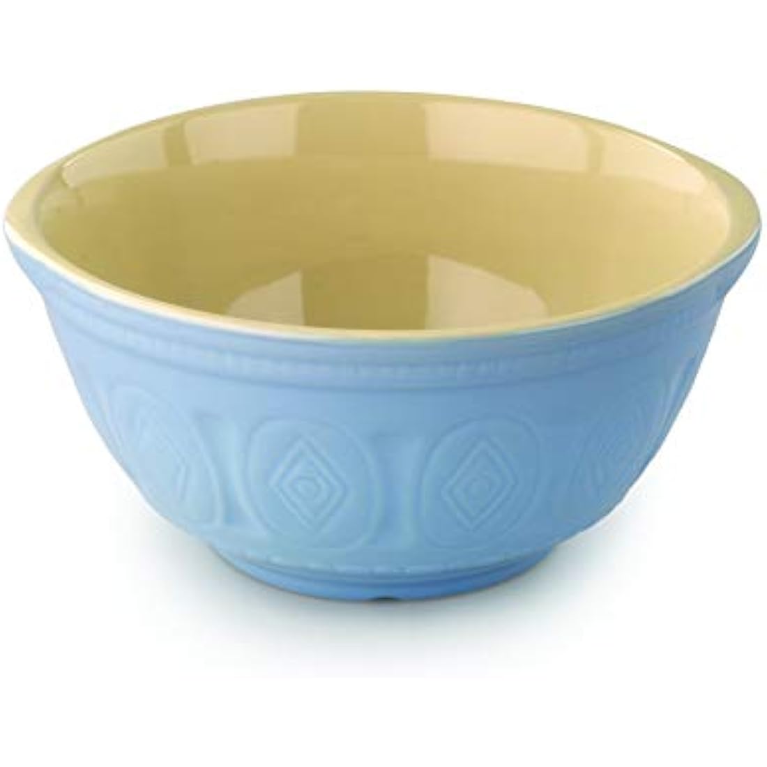 Tala Traditional Stoneware Mixing Bowl in Blue/Cream Design, 2800ml