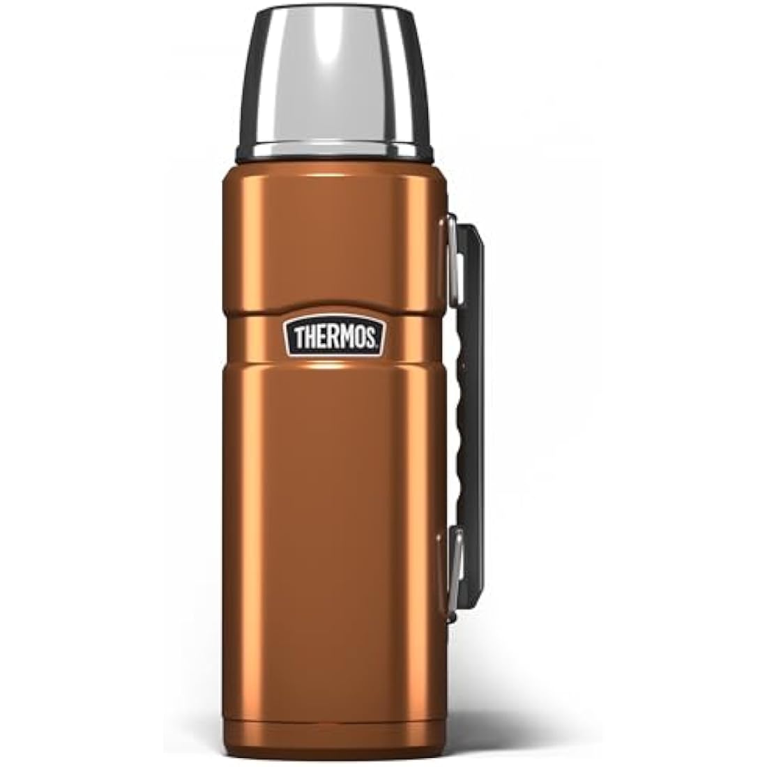 Thermos - Stainless King Copper Travel Flask (1.2L) - Premium Leak Proof Insulated Tea & Coffee Flask for Hot & Cold Drinks, Built-in Cup, Twist-Pour Stopper, BPA-Free, Durable Steel, Dishwasher Safe