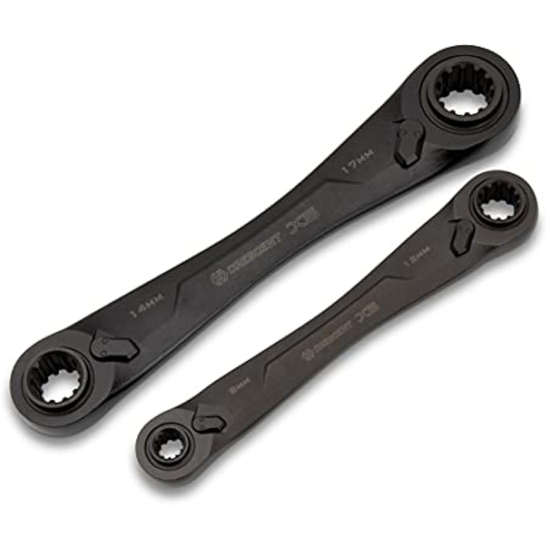 Crescent CX6DBM2 2 Piece X6 4-in-1 Double Box Ratcheting Wrench Set Metric, 8-19mm