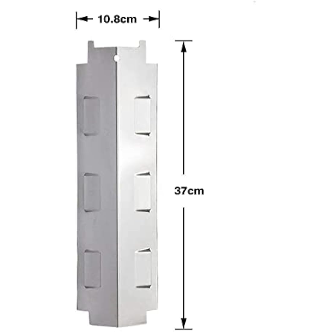 GFTIME 37CM Heat Plate for Charbroil, Kenmore, Nexgrill, Thermos, Master Forge, Uniflame 750, Savor Pro, stainless steel Heat Shield, Flame Tamer spare parts for Most Gas Grill, 4 Pack