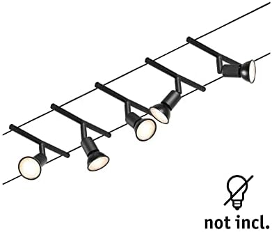 Paulmann 94446 CorDuo Lighting Set - Salt DC, Max 5 x 10 Watt Extendable Wire Cable System Matt Black Plastic GU5.3 Without Bulbs