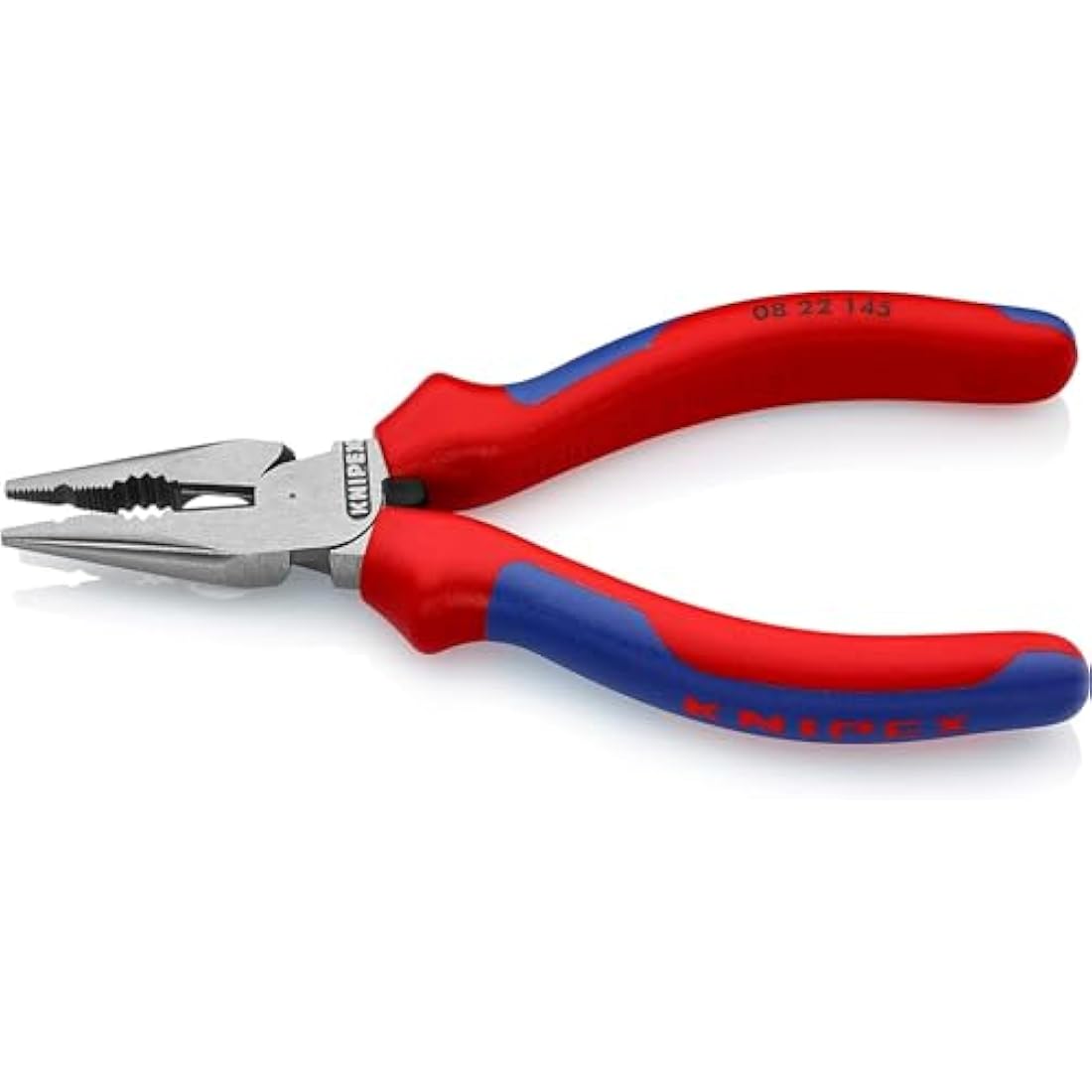 Knipex Needle-Nose Combination Pliers black atramentized, with multi-component grips 145 mm 08 22 145
