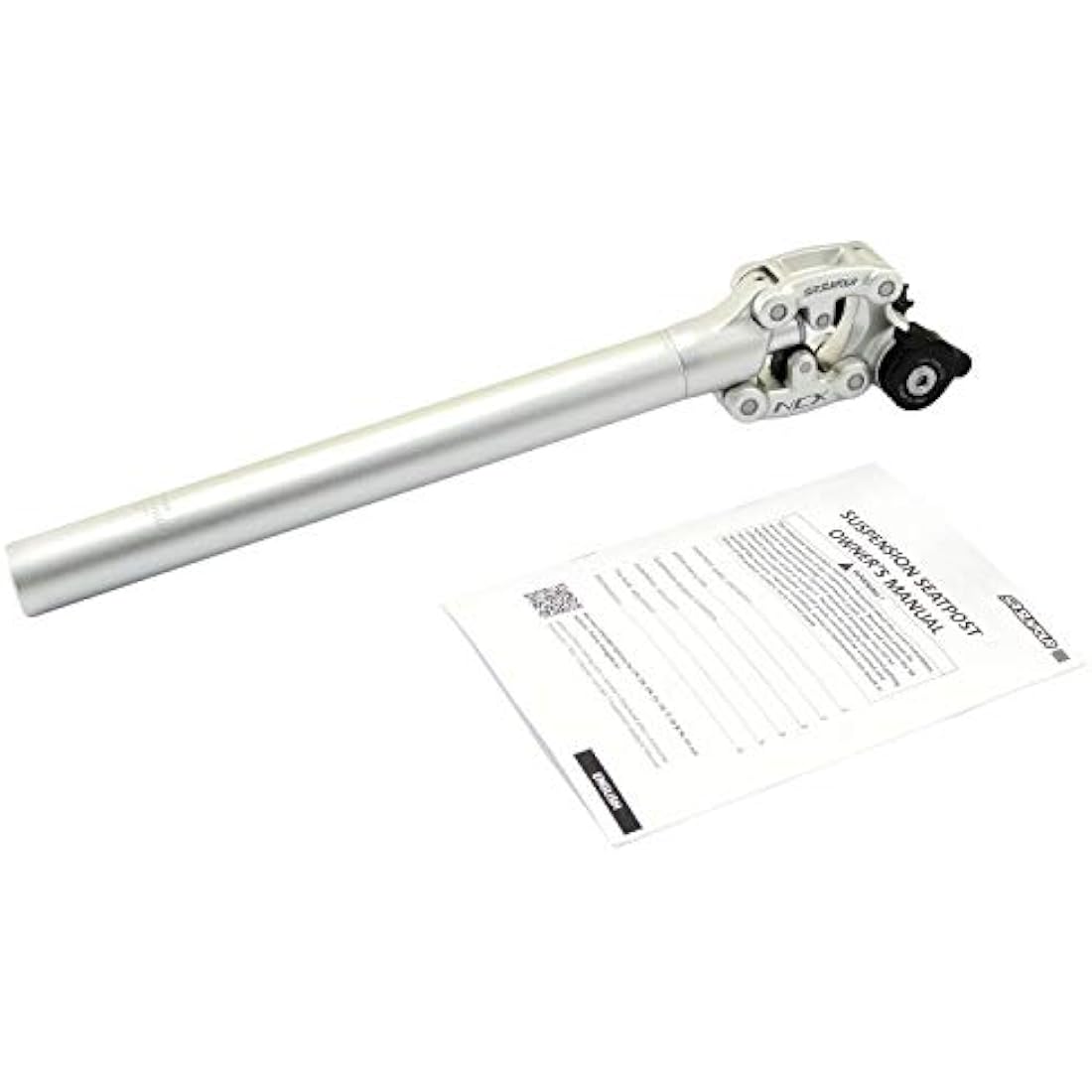 SR Suntour SP12 NCX Suspension Seat Post, Silver, 31.6x400mm, Mountain Bike, Internal Coil w/ Preload Adjust