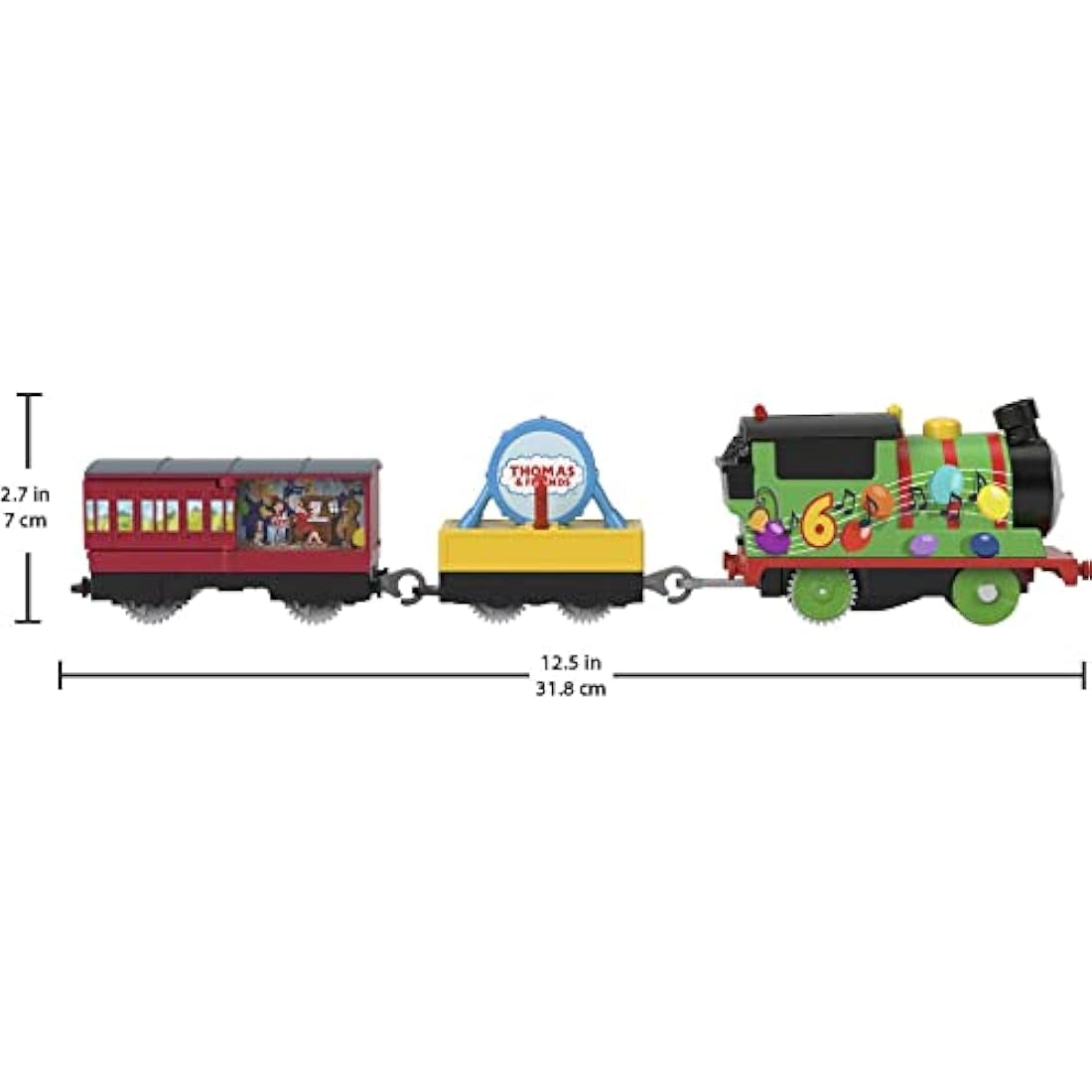 Thomas & Friends Motorized Toy Party Train Percy Battery-Powered Engine for Preschool Kids Ages 3+ Years, HDY72