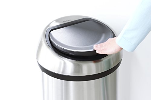 Brabantia 402548 Touch bin, Matt Black/Matt Steel, 60 L