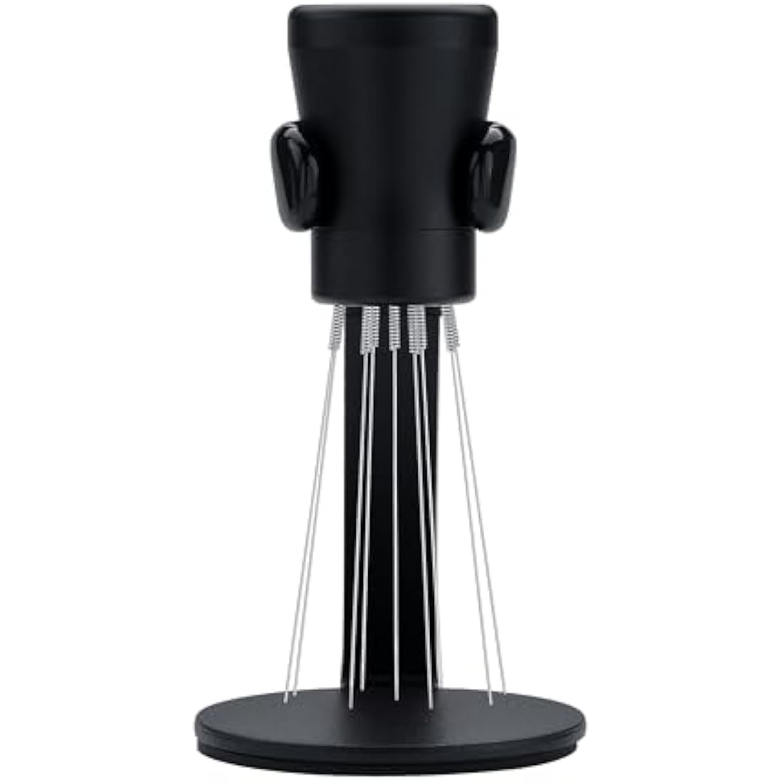 Normcore WDT Distribution Tool V2.1 with Stand - 0.23mm 8 Prong Espresso Distribution Tool - Magnetic Coffee Stirrer with 16 Extra Needles, Black