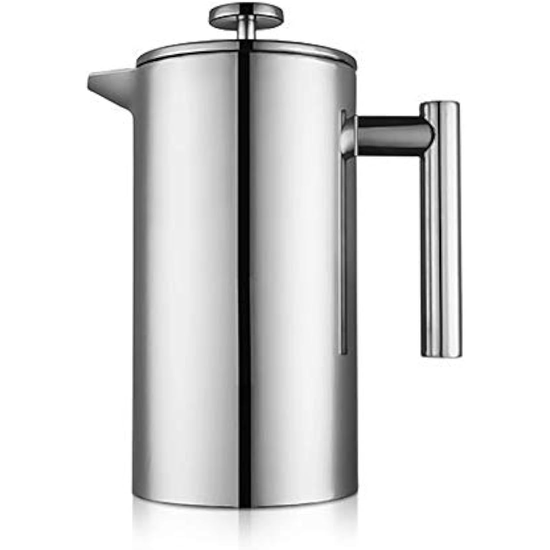 MaxMiuly Cafetiere Stainless Steel French Press Large Insulated Coffee Press, Double Wall Coffee & Tea Maker, 1.5L / 50 OZ-Bonus with Two Coffee Filter Screens(1500ml Silver)