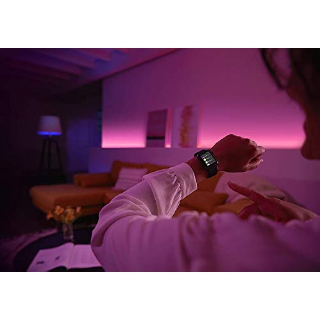 Philips Hue White and Colour Ambiance Bulb Twin Pack with Bridge, E27, 10 W
