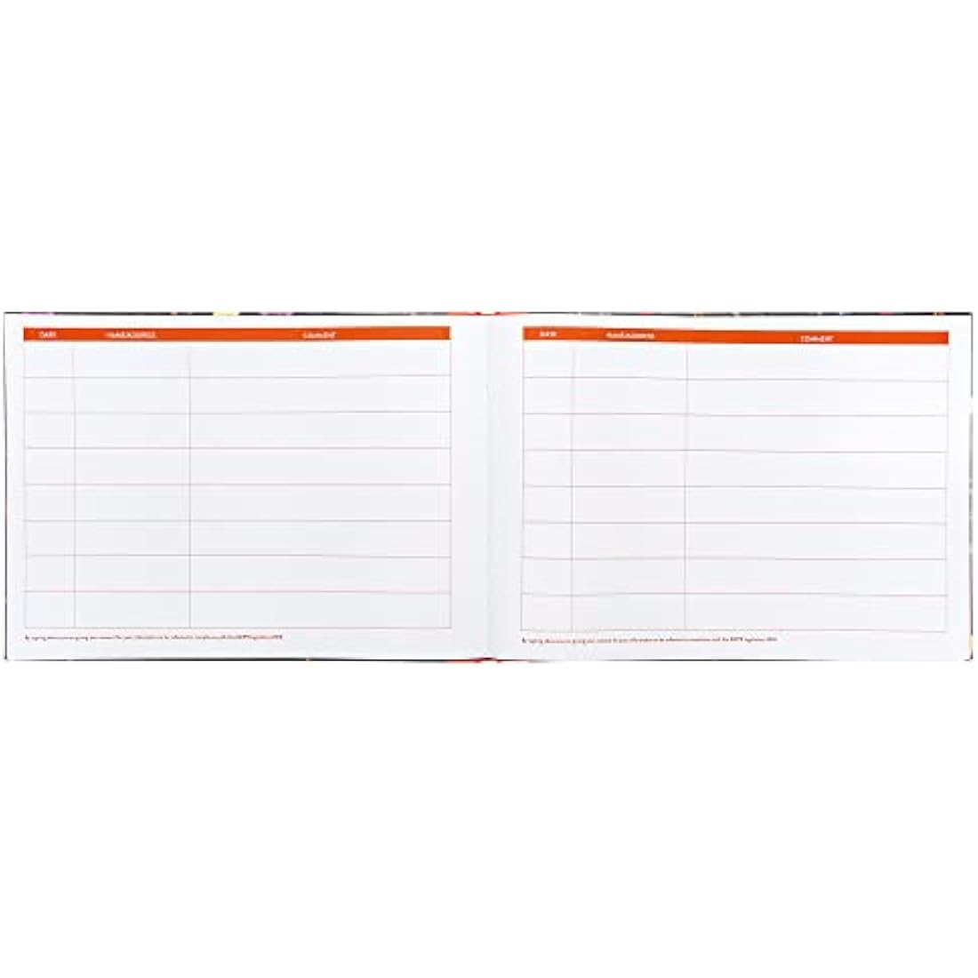 Pukka Pad, Bloom A4 Visitors Book – 96 Pages with 768 Entry Spaces – Includes Record Date, Name, Address, and Comment Fields – 120 GSM Paper – Black