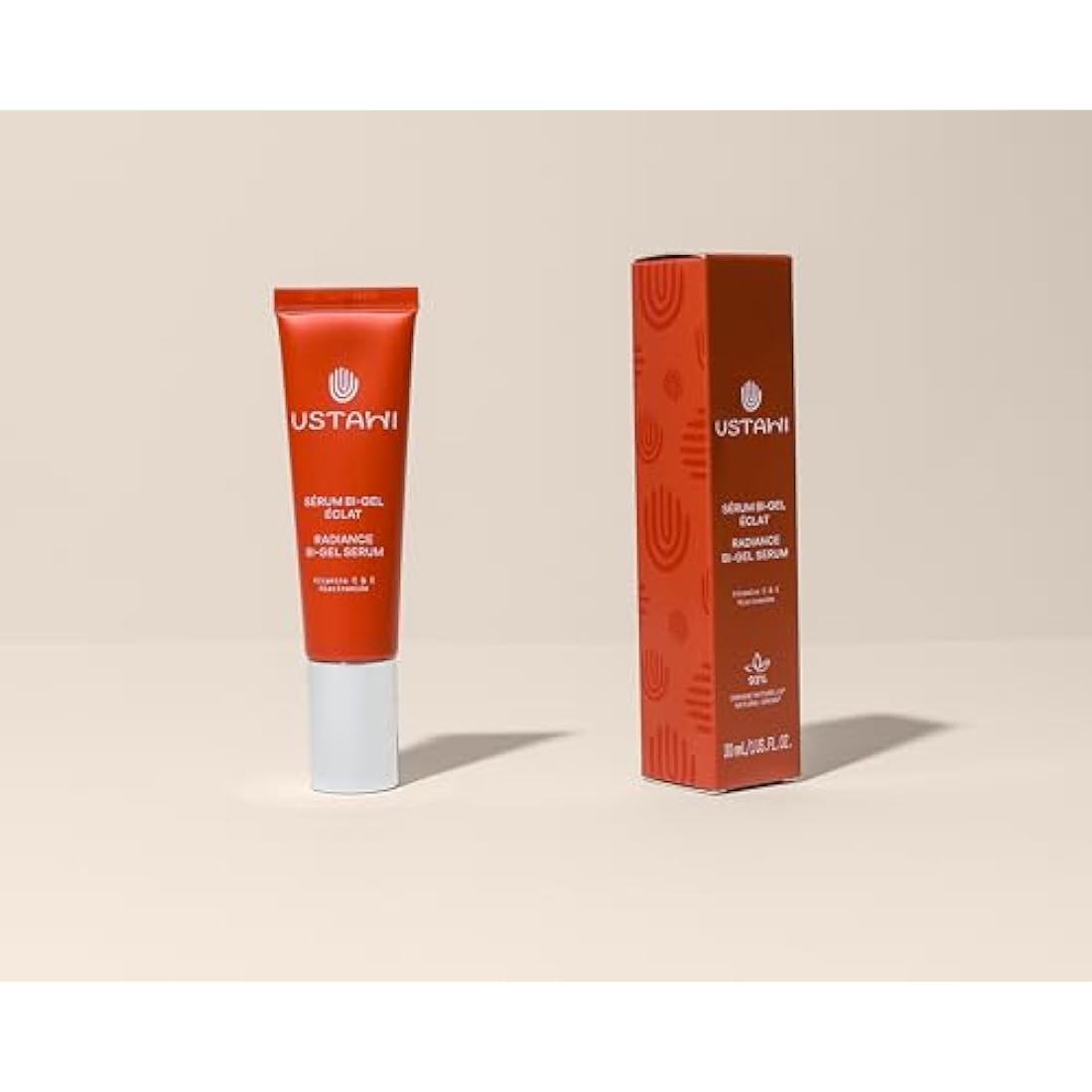Ustawi Radiance and Glow Bi-Gel Face Serum, Moisturises Skin for Radiant Complexion with Vitamin C and E and Brightening Baobab Superfruit, Helps with Dry and Dull Skin 30ml