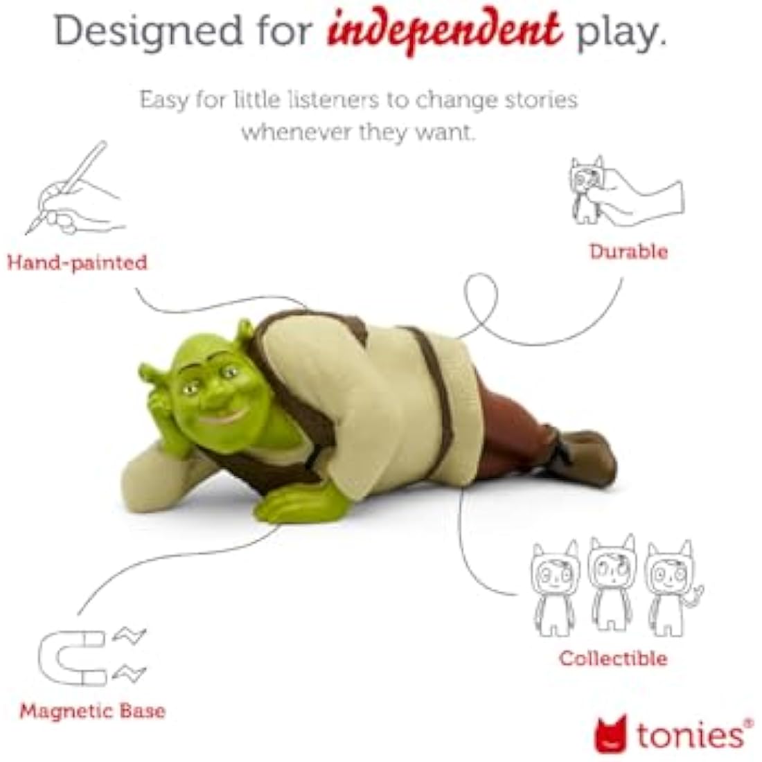 tonies Shrek Audio Character - Shrek Toys, Dreamworks Audiobooks for Children