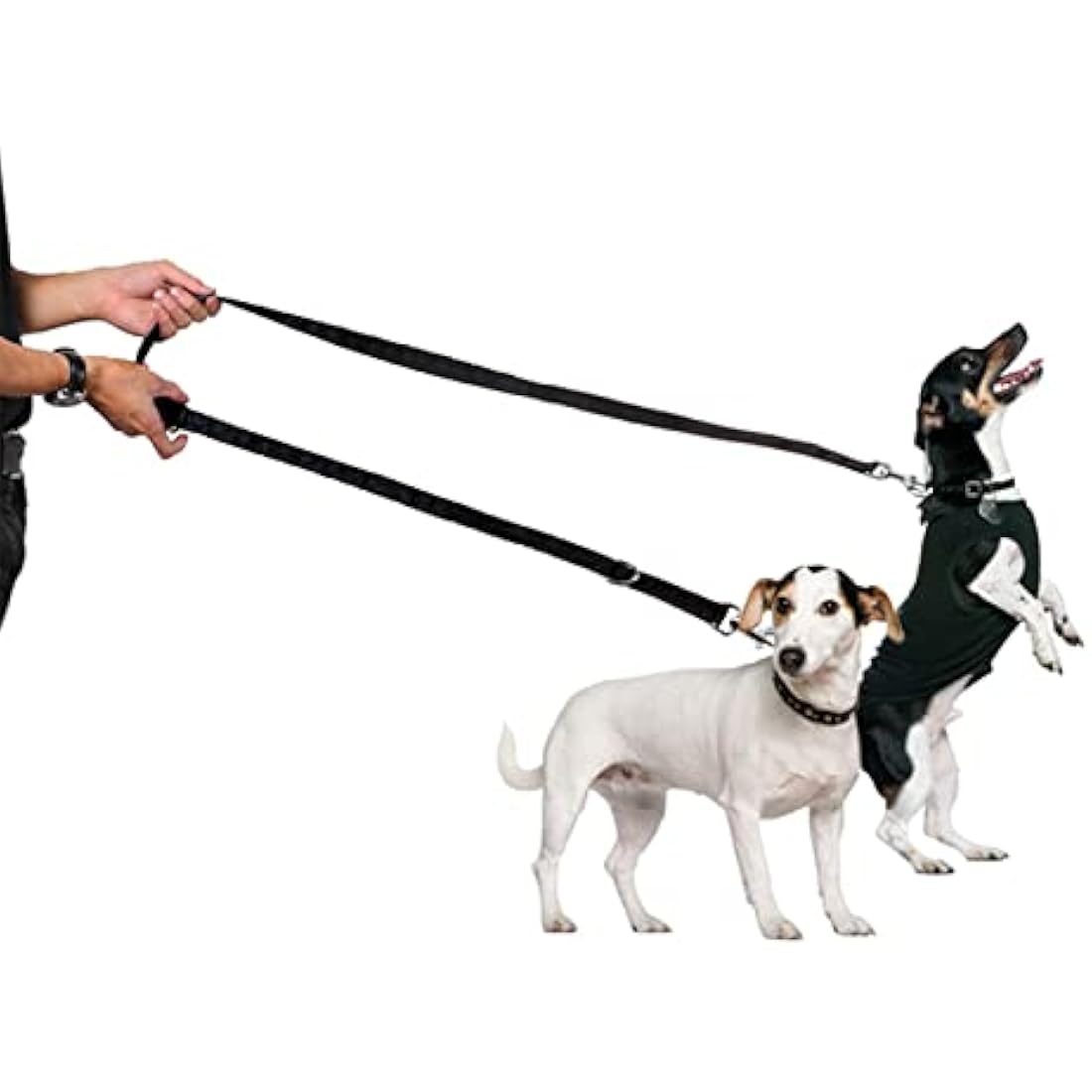 YankMooM Dog Training Lead Leash,6.9FT Double Ended Dog Lead for Training Walking Running Multi-Function Dog Lead Rope(Black)