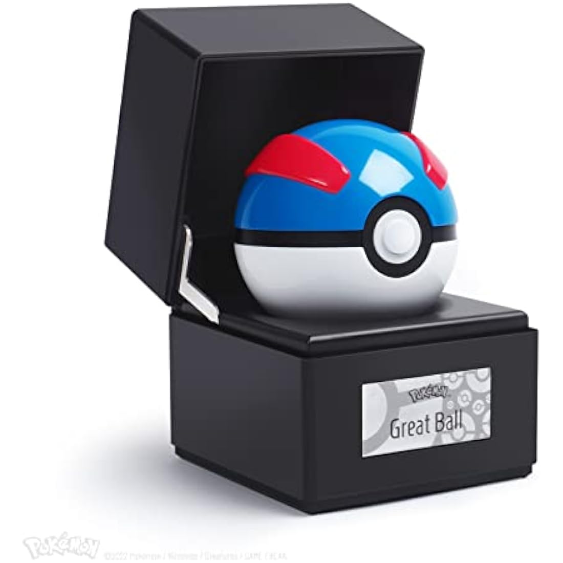 The Wand Company Original Poké Ball Authentic Replica - Realistic, Electronic, Die-Cast Poké Ball with Display Case Light Features. Officially Licensed by Pokémon