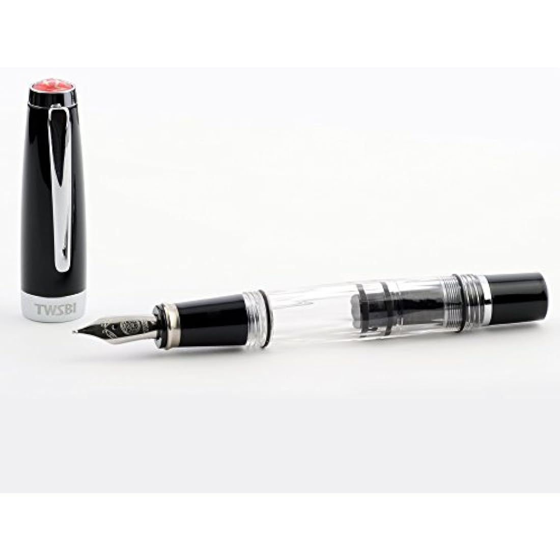 Twsbi Diamond Mini Classic Fountain Pen, Resin, Transparent, Black - M