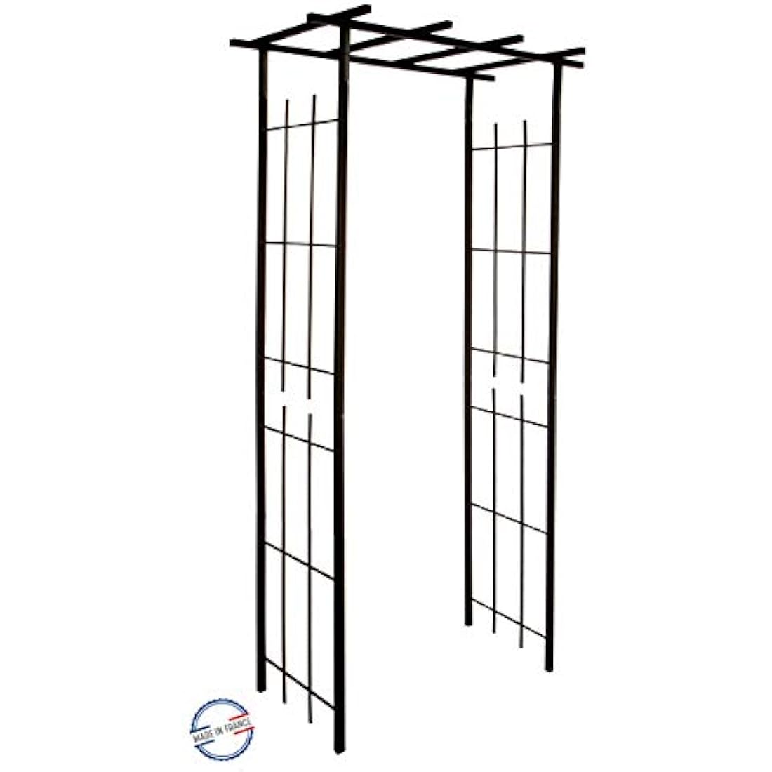 Louis Moulin 3046 Narrow Square Tube Pergola for Climbing Plants Aged Iron 97 x 40 x 198 cm