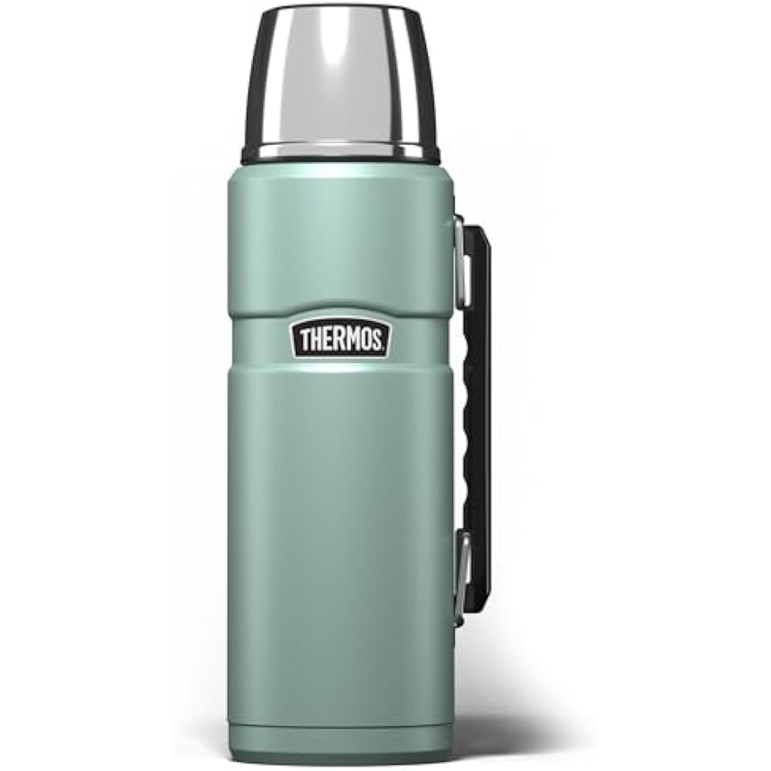 Thermos - Stainless King Duck Egg Travel Flask (1.2L), Premium Leak Proof Insulated Tea & Coffee Flask for Hot & Cold Drinks, Built-in Cup, Twist-Pour Stopper, BPA-Free, Durable Steel, Dishwasher Safe