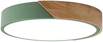 minifair Round Trichromatic Dimming LED Ceiling Light Flush Mount,Green,12inch/30cm