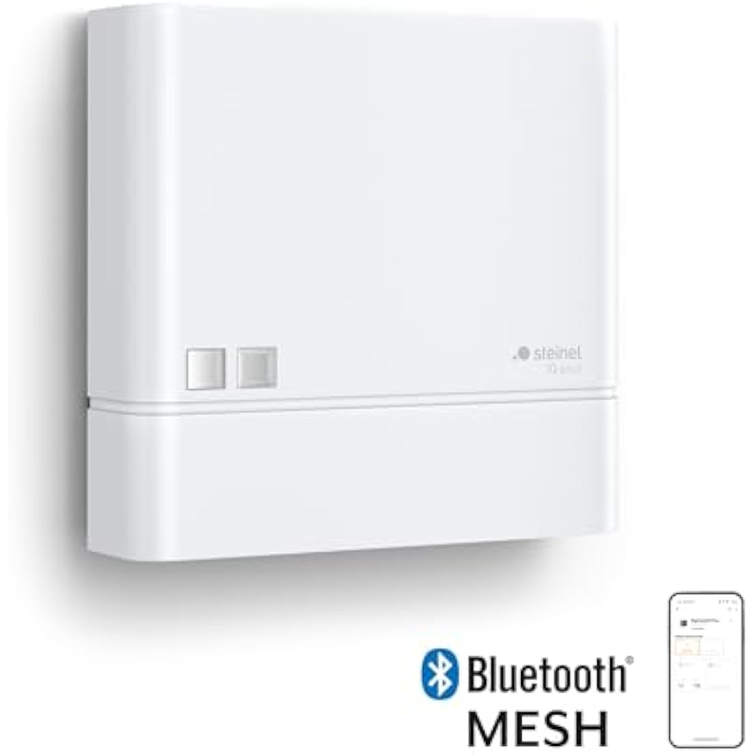 Steinel NightmatIQ Plus Twilight Sensor White, Smart Twilight Switch, 1000 W, Dusk to Dawn Timer, App Operated