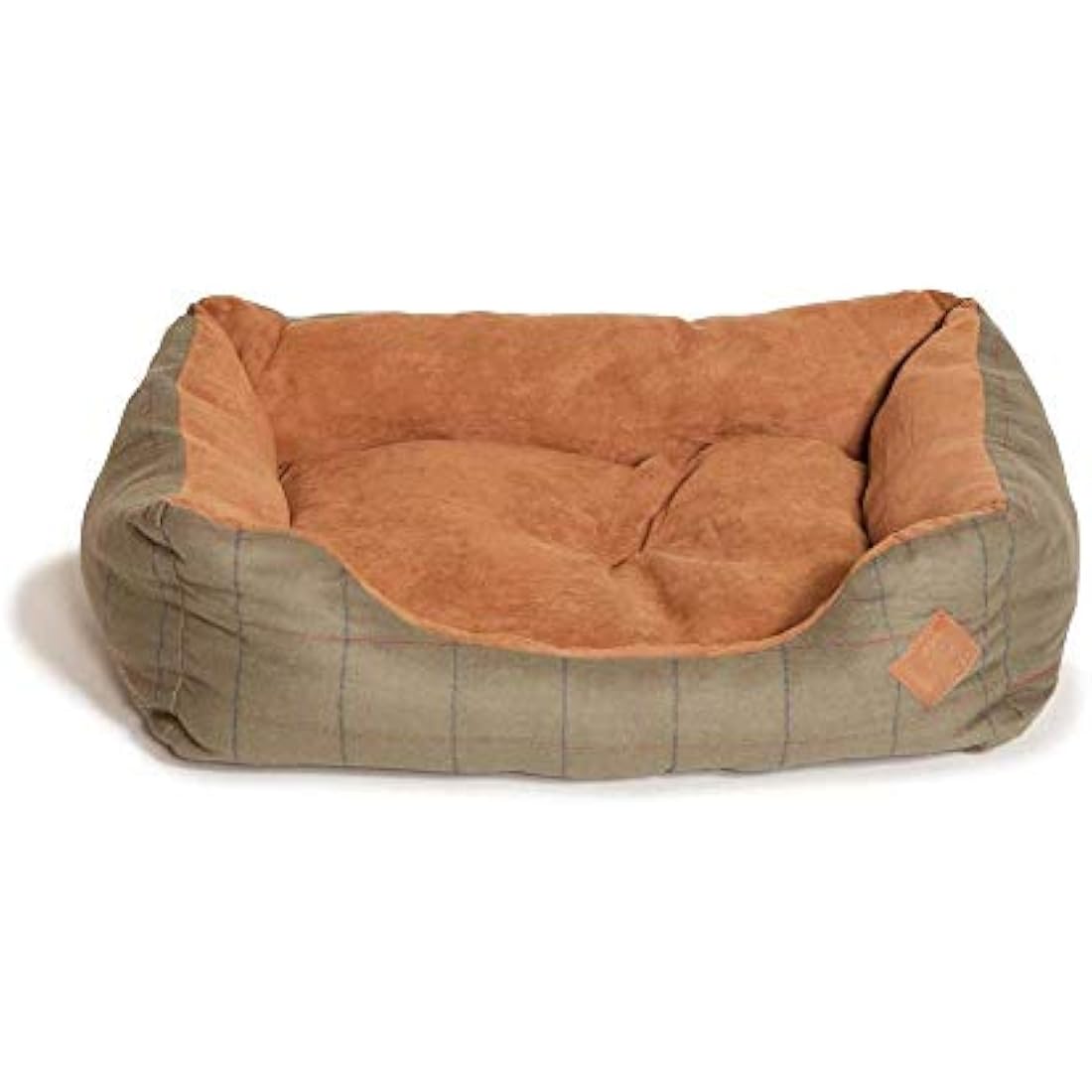 Danish Design Hunter Tweed Green Faux Suede Hard Wearing Washable Dog/Puppy Snuggle Bed 23 Inch