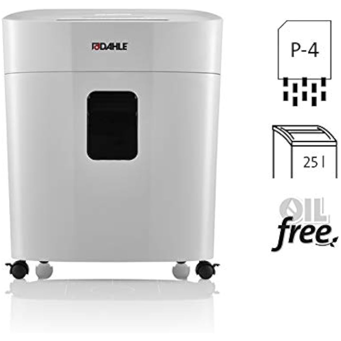 Dahle PaperSAFE 240 Paper Shredder (10 Sheets, Oil-Free, Jam Protection, Cross-Cut, for Home-Office) Grey, 54.5 x 44.3 x 27.3cm