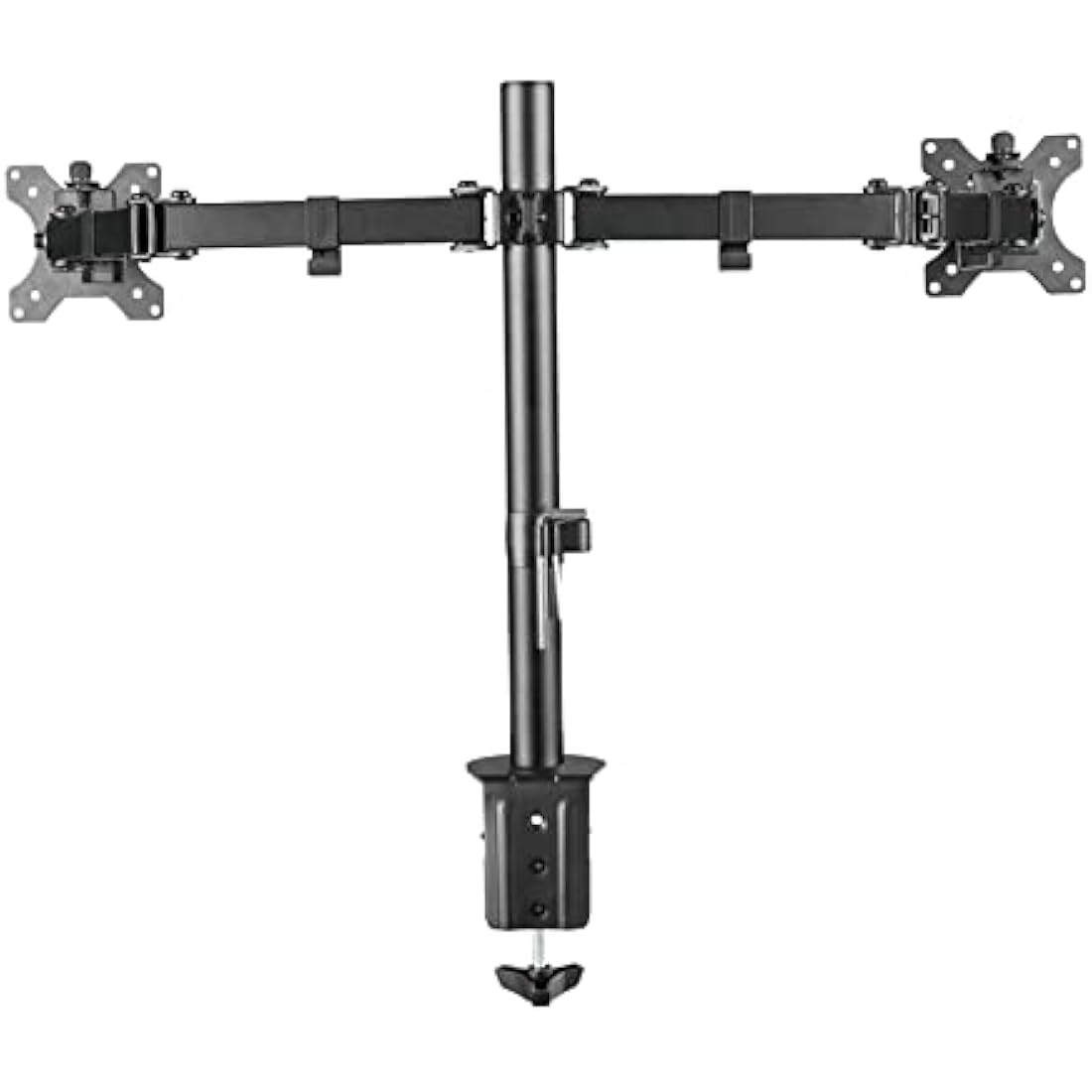 Newstar FPMA-D550DBLACK Full Motion Dual Desk Mount (clamp & grommet) for two 10-27" Monitor Screens, Height Adjustable - Black
